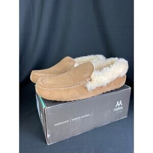 MYKOS AUSSIE SLIPPERS Womens Chestnut Faux Fur Cozy Slip On Size 11